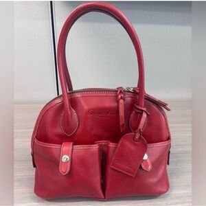 Dooney & Bourke Red Leather Satchel Purse